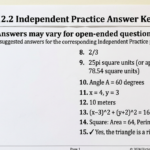 12.2 Independent Practice Answer Key