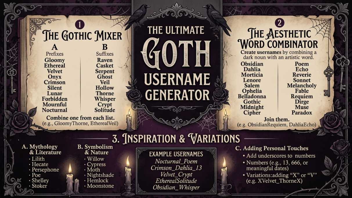 Goth Username Generator